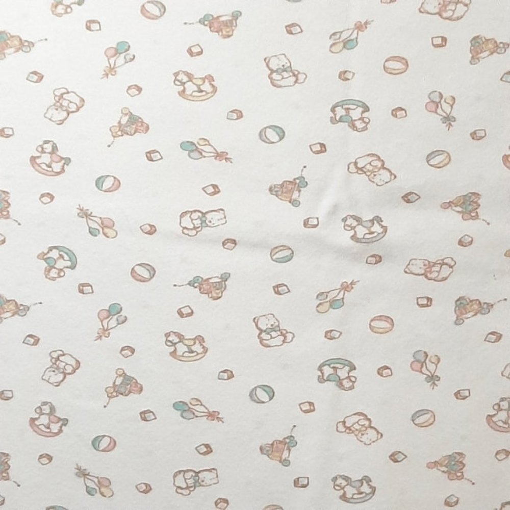 Vintage Starting Out Toys Rocking Horse Ball Bear Blocks Lovey Blanket 31 X 27